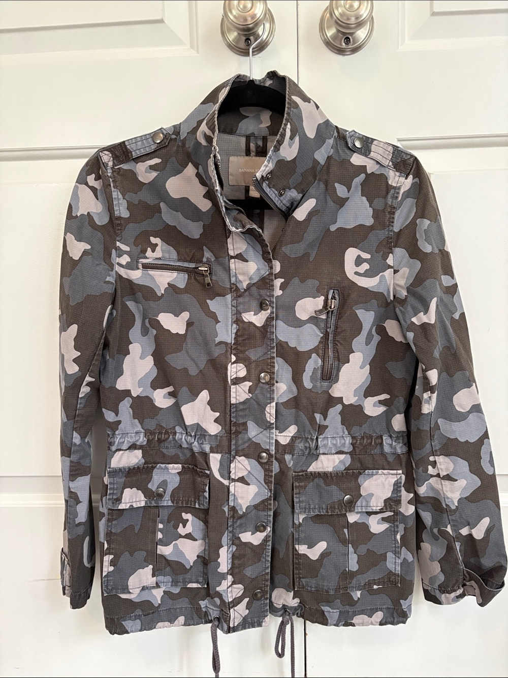 Banana Republic Factory Women's Gray Camo Utility Jacket